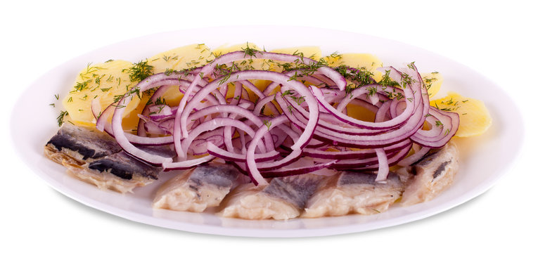 селедка с картошкой и луком