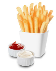 French Fries served with mayo and ketchup