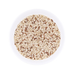 Brown rice in bowl