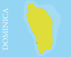Commonwealth of Dominica Vector Map