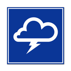 Cartel simbolo tormenta