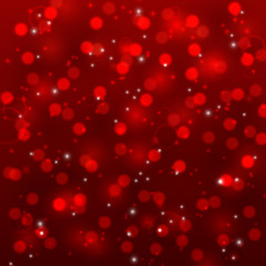 Red bokeh background with lights
