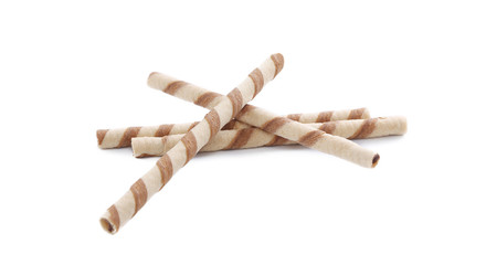 Bunch of waffle rolls.