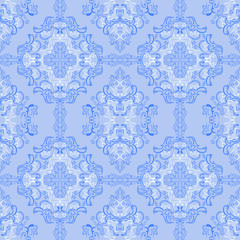 Seamless gently-blue retro Wallpaper.