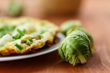 scrambled eggs with cauliflower