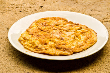 Plain egg omelette
