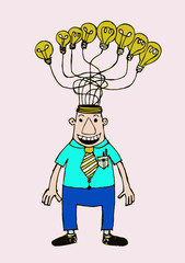 man think  ideas symbol and creativity