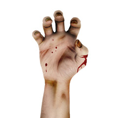 Zombie clawed hand
