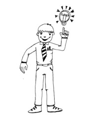 man think  ideas symbol and creativity