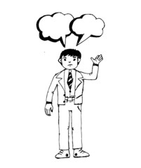 man think  ideas symbol and creativity