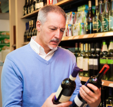 Man choosing wine