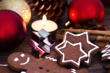 Gingerbread man and other Christmas cookies