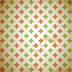 retro christmas background with flowers
