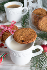milk and cookies for santa