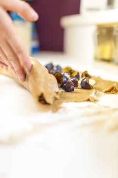 Making Delicious Plum Strudel