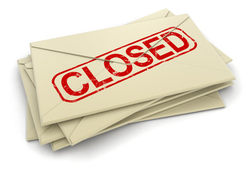 Closed letters  (clipping path included)