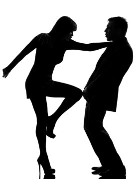 one couple man and woman domestic violence
