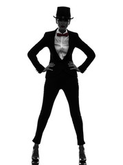 Fototapeta premium woman master of ceremonies presenter silhouette