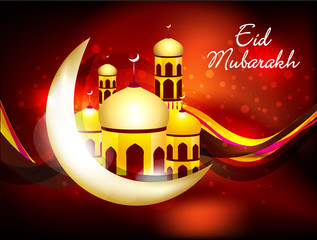 abstract eid background with sparkle