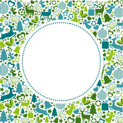 Rahmen aus weihnachtlichen Motiven