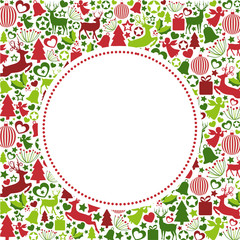 weihnachtliche Dekoration mit Textfeld