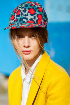 fashion model outdoor portrait