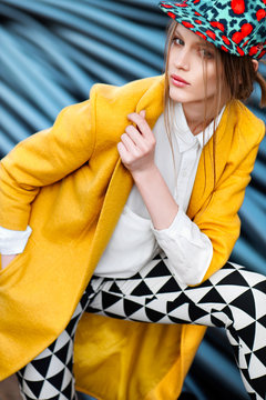 yellow coat