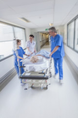 Motion Blur Stretcher Gurney Patient Hospital Emergency