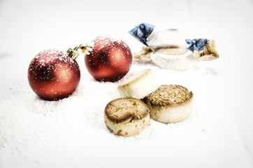 Christmas decorations and cookies