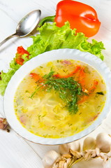 chicken soup with vegetables