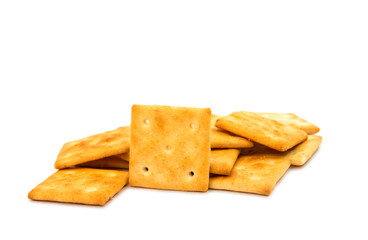 salty crackers isolated