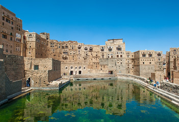 Water cistern at Hababah traditional village, Yemen