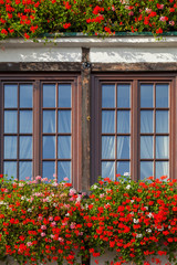 Fototapeta na wymiar Window in flowers