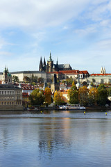 Fototapeta premium Prague Castle and Charles bridge, Czech Republic
