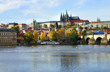Prague Castle and Charles bridge, Czech Republic
