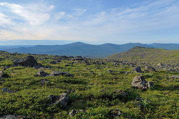 West Serebryansky Pass in the morning, Northern Ural Mountains