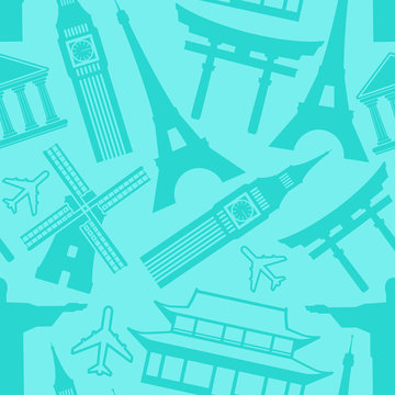 travel seamless pattern