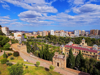 Fototapeta na wymiar Cityscape of Malaga, Spain