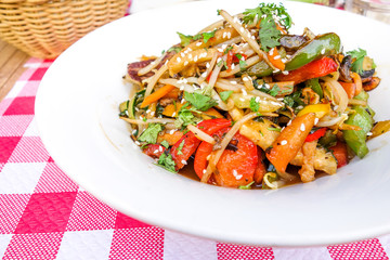 wok-plate of asian cuisine