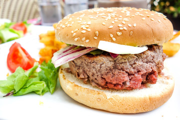 American cheese burger