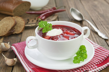 Borsh Russian traditional dish