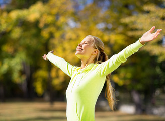 woman doing sports outdoors