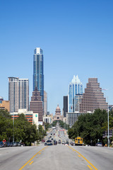 Fototapeta na wymiar A View of the Skyline Austin at Texas, USA