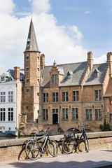 Naklejka na ściany i meble Bicycle, Bruges, Belgium