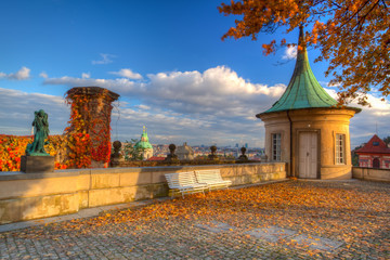 Garden of Paradise in Prague in Czech Republic