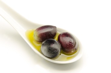 Aceitunas recien cosechadas