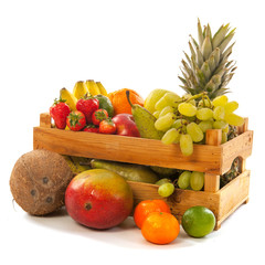 Crate fresh fruit