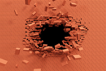 breaking brick wall - 57506188