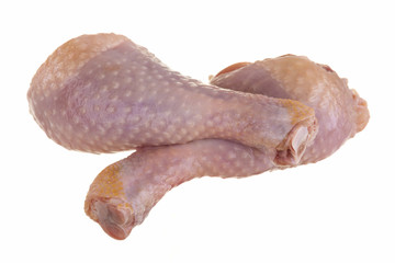 fresh chicken isolated on white