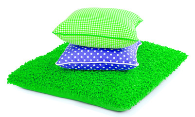 Colorful pillows isolated on white